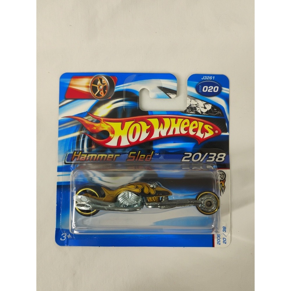 2006 Hot Wheels #020 First Editions Hammer Sled Motorcycle Short Card